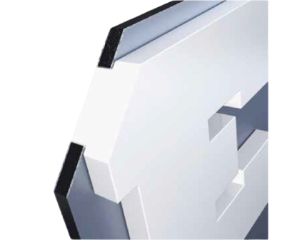 Acrylglas durchgesteckt